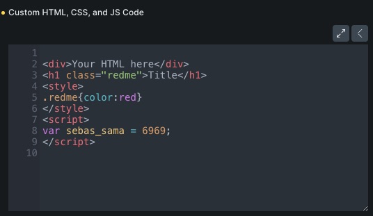Code HTML JS CSSの編集画面