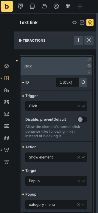 BricksBuilderでポップアップを作成する