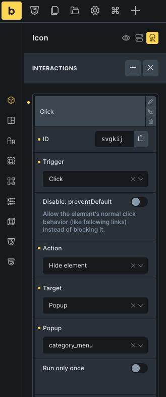 BricksBuilderでポップアップを作成する