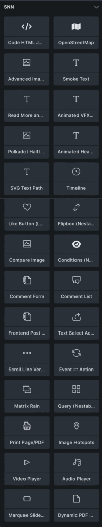 SNNのウィジェット